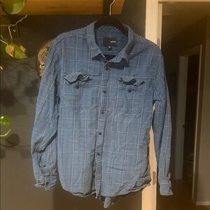 Hurley Navy Plaid Shirt